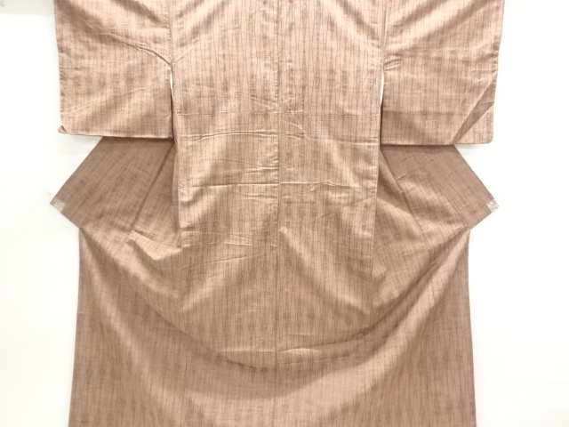 JAPANESE KIMONO / TSUMUGI / WOVEN TATEWAKU PATTERN